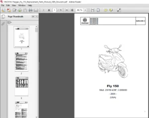 Piaggio Fly 150 Replacement Parts Manual 2005 Onwards - PDF Download