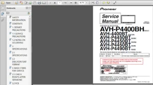 Pioneer Avh p4400bh P4400bt P4450bt P4490bt Service Manual Repair Guide - PDF DOWNLOAD