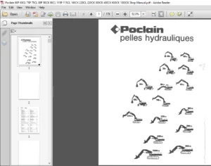 Poclain 60P 60CL 75P 75CL 90P 90CK 90CL 115P 115CL 160CK 220CL 220CK 300CK 400CK 600CK 1000CK Shop Manual - PDF DOWNLOAD