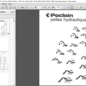 Poclain 60P 60CL 75P 75CL 90P 90CK 90CL 115P 115CL 160CK 220CL 220CK 300CK 400CK 600CK 1000CK Shop Manual - PDF DOWNLOAD