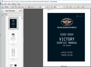Polaris Victory V92C TC Classic Touring Cruiser Motorcycle 2002-2004 Service Repair Workshop Manual - PDF Download