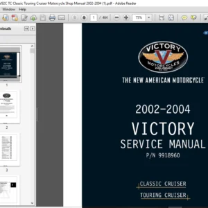 Polaris Victory V92C TC Classic Touring Cruiser Motorcycle Shop Manual 2002 - 2004 - PDF DOWNLOAD