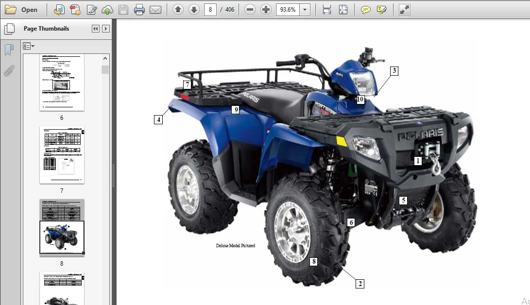 Polaris Sportsman 450 2006 2007 2008 Workshop Service Manual - PDF DOWNLOAD - Image 3