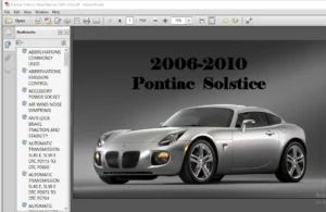 Pontiac Solstice Shop Manual 2006 - 2010 - PDF DOWNLOAD