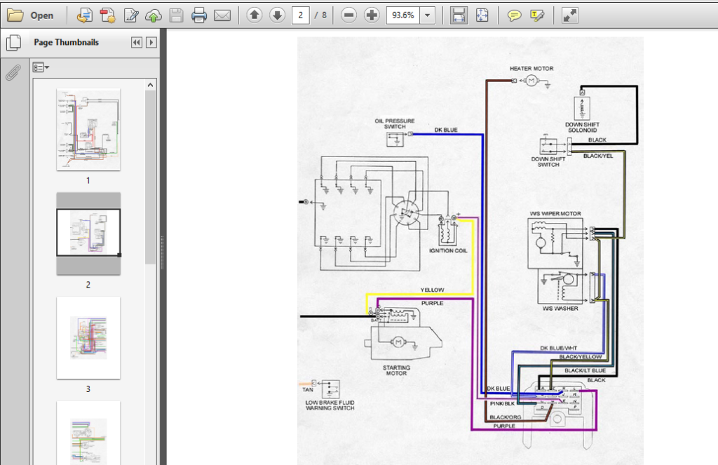 Pontiac Firebird Wiring Diagrams 67 68 69 Models - PDF DOWNLOAD