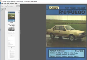 Renault 18, R18, Fuego Mk I & II 1978-1993 Service Repair Manual - PDF Download