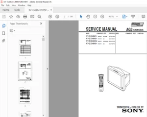 SONY Repair Manual  Kv Es38m31 Kv Es38m61 Trinitron Color Tv - PDF DOWNLOAD