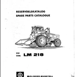 Reservdelskatalog Volvo Bm Lm 218 Baklastare - PDF Download