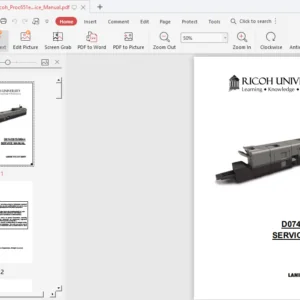 Ricoh Proc651ex Proc751ex Proc751 Service Manual - PDF DOWNLOAD