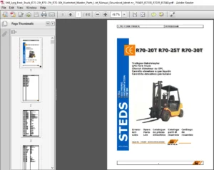Still Lpg Fork Truck R70-20t R70-25t R70-30t Illustrated Master Parts List Manual Download