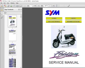 SYM Retro Fiddle 50 Scooter Service Repair Manual - PDF Download
