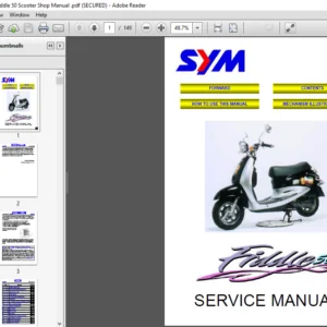 SYM Retro Fiddle 50 Scooter Service Repair Manual - PDF Download