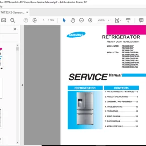Samsung Rf25hmedbsr Rf25hmedbbc Rf25hmedbww Service Manual - pdf download