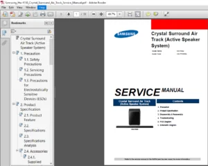 Samsung Hw f550 Crystal Surround Air Track Service Manual - PDF DOWNLOAD