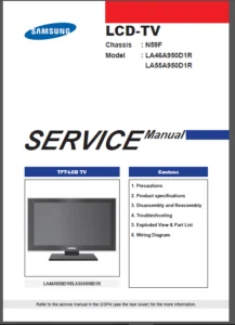 Samsung La55a950d1r La46a950d1r Tv Service Manual - PDF Download