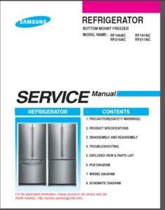 Samsung RF217ACWP Service Manual & Repair Guide - PDF Download