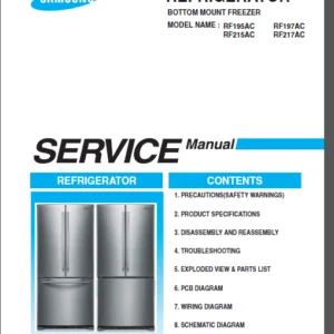 Samsung RF217ACWP Service Manual & Repair Guide - PDF Download