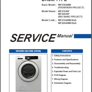 Samsung Wf210anw Wf220anw Service Manual Repair Guide - PDF DOWNLOAD