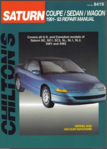 Saturn Sc Sc1 Sc2 Sl Sl1 Sl2 Sw1 Coupe/ Sedan/ Wagon/ Repair Manual 1991 - 1993