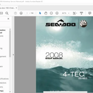 Sea doo 180 Challenger 2008 2009 Workshop Service Manual - PDF DOWNLOAD