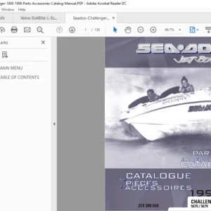 Seadoo Challenger 1800 1999 Parts Accessories Catalog Manual - PDF DOWNLOAD