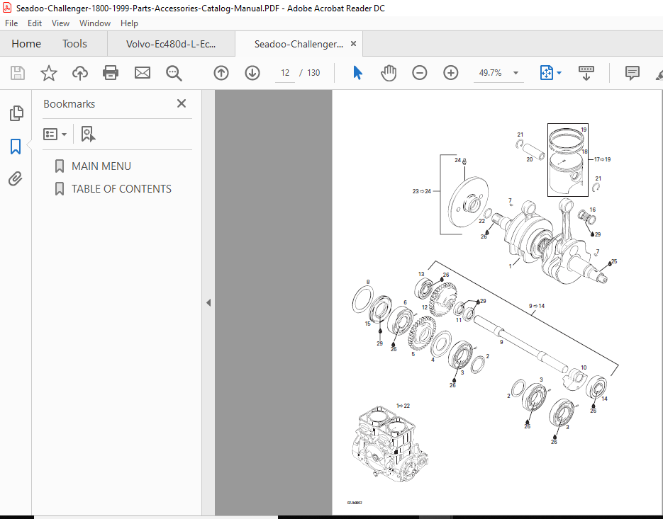 Seadoo Challenger 1800 1999 Parts Accessories Catalog Manual - PDF ...