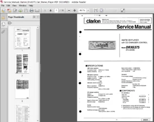 Service Manual Clarion Drx6375 Car Stereo Player - PDF DOWNLOAD