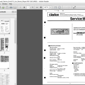Service Manual Clarion Drx6375 Car Stereo Player - PDF DOWNLOAD