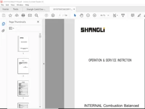 Shangli CPCD20SA, CPCD25SA, CPCD30SA, CPCD35SA   Forklift  Shop Manual - PDF DOWNLOAD