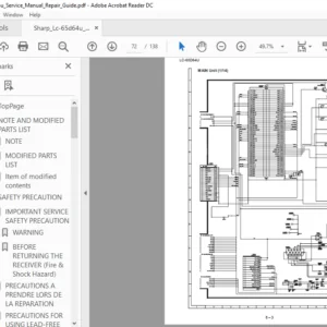Sharp Lc 65d64u Service Manual Repair Guide PDF Download
