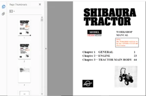 Shibaura ST330 ST333 Tractor Manual Set - SERVICE + Operators + Parts + ASSEMBLY Manual (5 Manuals) - PDF DOWNLOAD