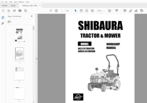 Shibaura SX21 SX24 Tractor Complete Workshop Service Repair Manual - PDF Download