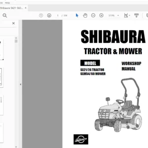Shibaura SX21 SX24 Tractor Complete Workshop Service Repair Manual - PDF Download