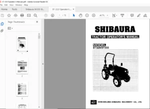 Shibaura ST330 ST333 Tractor Manual Set Assembly Manual+ Operators Manual + Parts Manual + Shop Manual - PDF DOWNLOAD