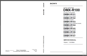 Sony Dmx-r100 Digital Audio Mixer Service Manual - PDF Download