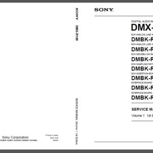 Sony Dmx-r100 Digital Audio Mixer Service Manual - PDF Download