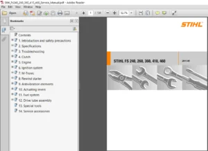 Stihl Fs240 260 360 410 460 Service Manual - PDF Download