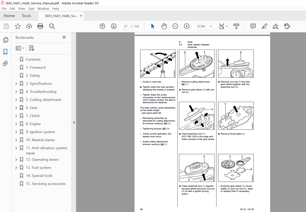 Stihl Hs81 Hs86 Service Repair Manual - PDF Download - HeyDownloads ...