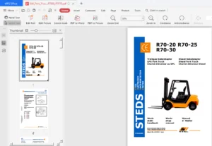 Still Fork Truck R70 20 R70 25 R70 30 Factory Service Repair Workshop Manual - PDF DOWNLOAD