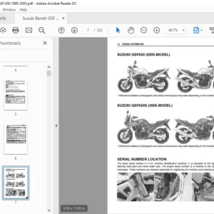 Suzuki Bandit Gsf 650 1999 2011 Factory Service Repair Manual - Download Pdf