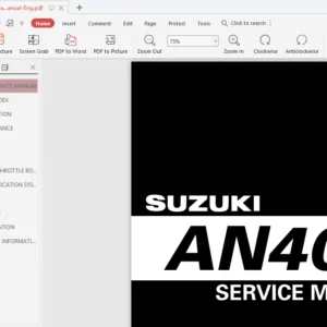 Suzuki Burgman AN400 Motorcycle Service repair Manual - PDF Download