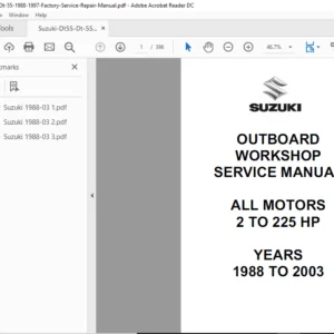 Suzuki Dt55 Dt 55 1988 1997 Factory Service Repair Manual - PDF DOWNLOAD