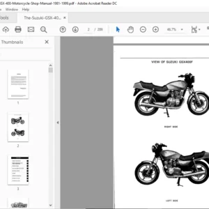 1981-1999 Suzuki GSX 400 Motorcycle Service Manual - PDF Download