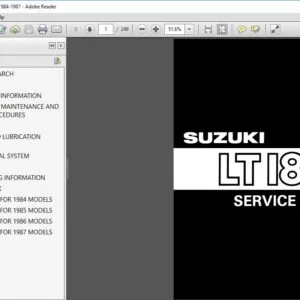 Suzuki LT185 LT 185 ATV  Complete Workshop Service Repair Manual 1984 1985 1986 1987 1988 - PDF DOWNLOAD