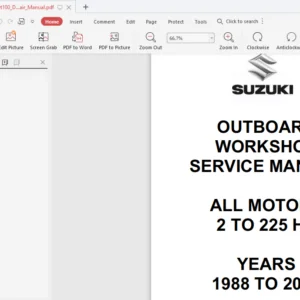 Suzuki Outboard 1988 - 2003 Workshop Service Manual - PDF DOWNLOAD