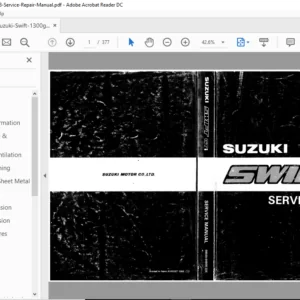 Suzuki Swift 1300gti 1983 1988 Service Repair Manual - PDF DOWNLOAD