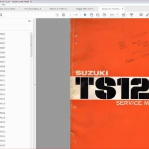 Suzuki TS125 Motorcycle Shop Manual - PDF DOWNLOAD