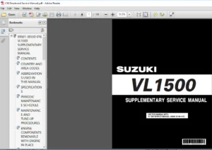 Suzuki VL1500 Intruder & Boulevard C90 Shop Manual 1998 - 2009 - PDF DOWNLOAD