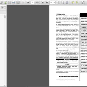 Suzuki Rm 250 2006 Digital Factory Service Repair Manual - PDF Download