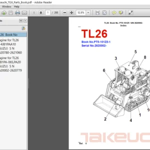 Takeuchi Tl26 Parts Book - PDF Download